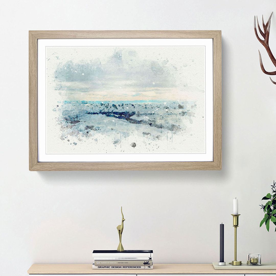 Mountains of Dushanbe in Tajikistan in Abstract - Framed Print