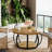 31.5in Round Coffee Table with Storage