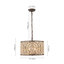 4-Light Sparkling Crystal Glass Statement Chandelier 