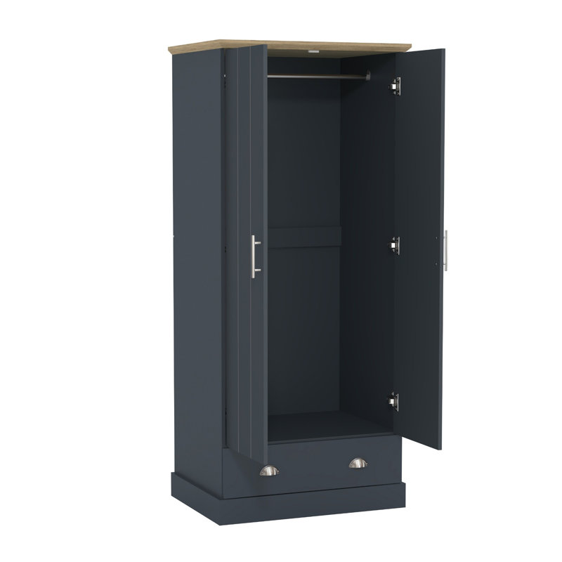 Brielle 2 Door Wardrobe, Dark Gray