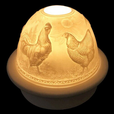 4 in. H Tabletop Tealight Holder with Candle Included