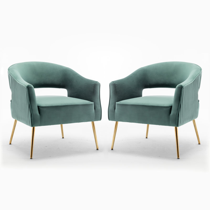 Chynna Velvet Armchair, Green