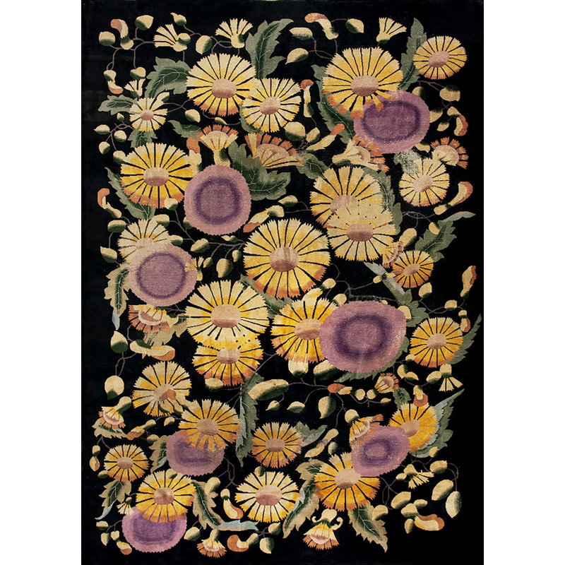 Tapis noué géométrique antique Art Deco