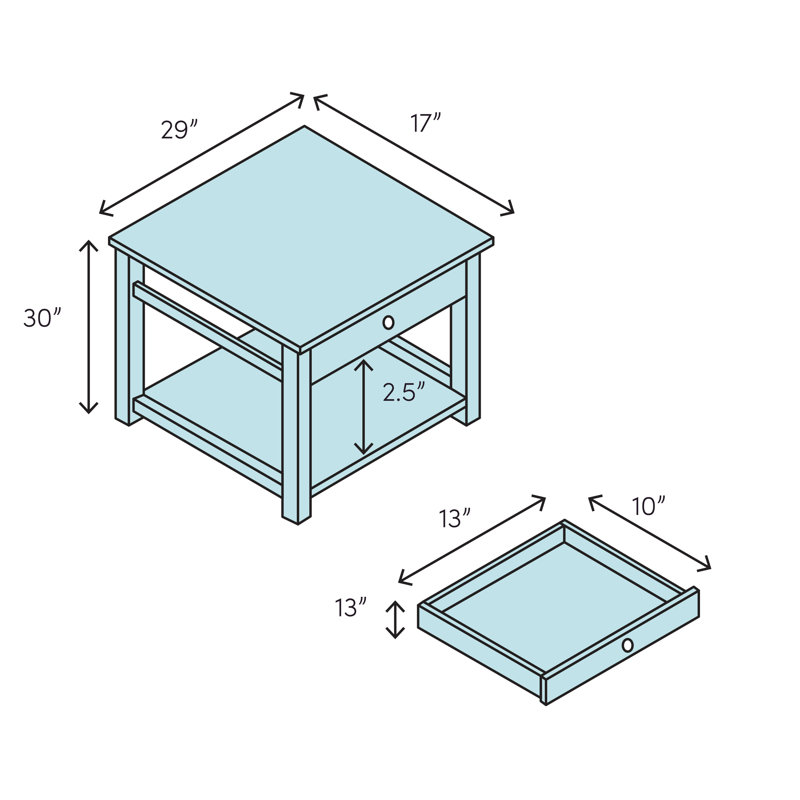 Dickson End Table with Storage