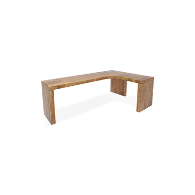 Burlywood L-Shaped Solid Wood desk