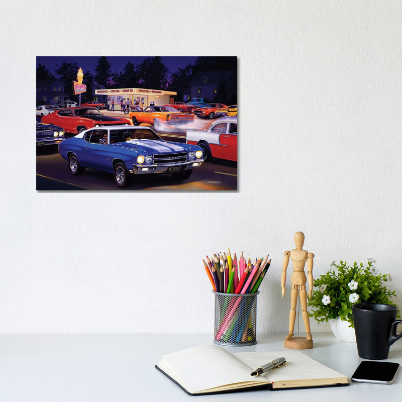 Fast Fred's by Bruce Kaiser - Wrapped Canvas Print, 20.32 cm H x 30.48 cm W