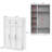 Hoschton 6-Door Armoire with Integrated Lighting -1327180943