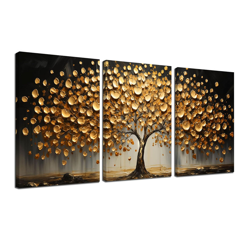 3 Piece Wrapped Canvas Print, 60 cm H x 40 cm W