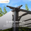 Pergola d'extérieur à cadre classique en acier brun avec abat-jour rétractable blanc pour la cour 10 pi x 10 pi SUNJoy Meadow
