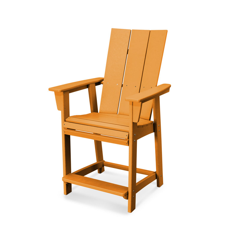 Chaise de comptoir POLYWOOD Adirondack, 23,28 po, Tangerine