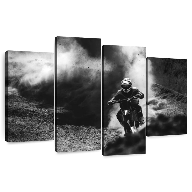 Sireci Motocross BW, 32" H x 52" W