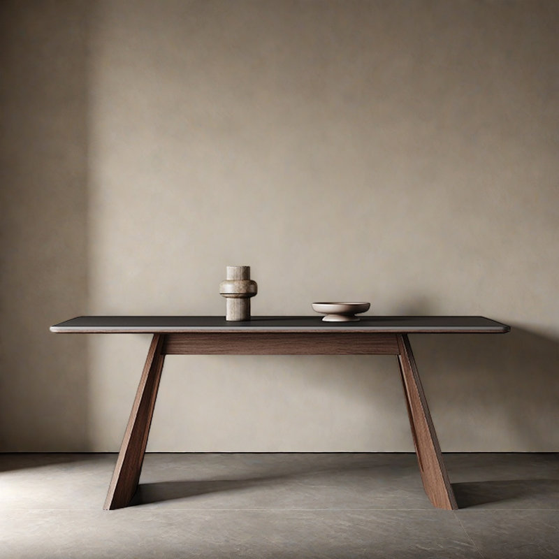 Light Luxury Retro Dining Table., 29.53"H x 55.12"L x 31.5"W