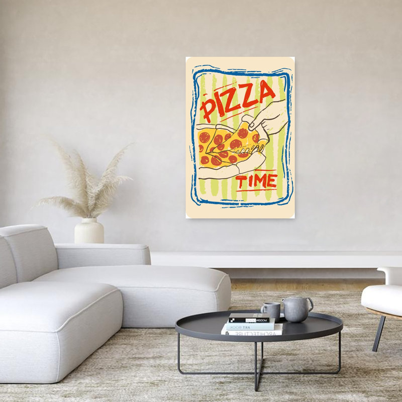 «Retro Pizza Time», reproduction d'art rétro, 60" H x 40" W