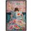 «I Love Reading, Vibrant Floral Girl's Room Decor», reproduction d'art sur toile encadrée-108345141-108345143