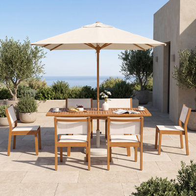 Outdoor Acacia 6-person Dining Set