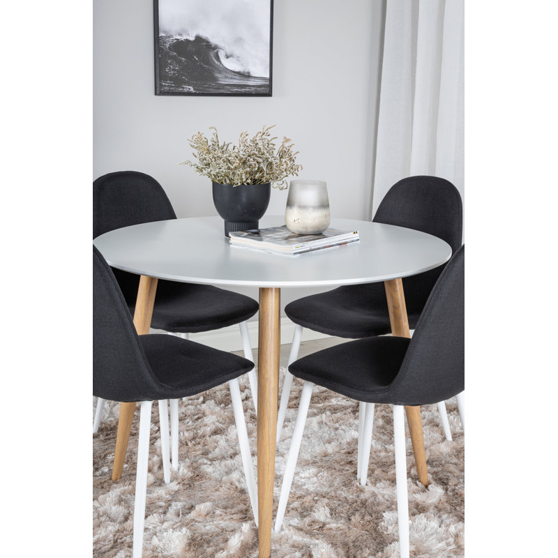 Ankeny 4 - Person Dining Set, Black, Black
