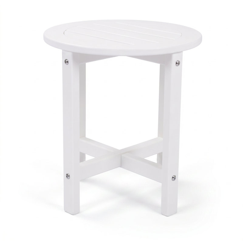 Scratch Resistant Side Table, White