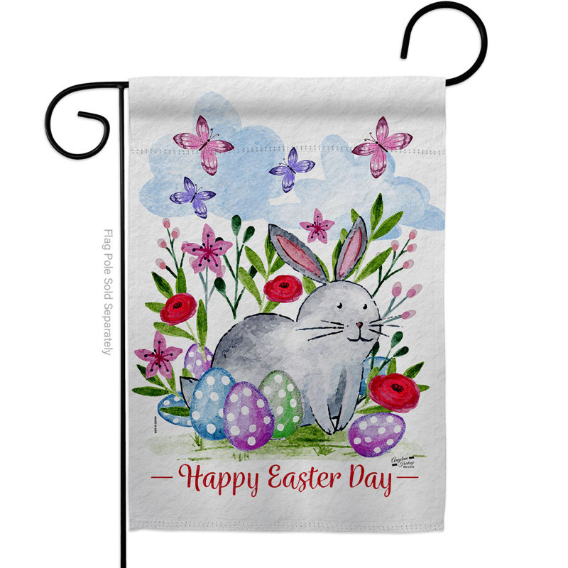 Drapeau de jardin à 2 côtés en polyester 19 x 13 po