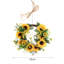 Handcrafted Faux Sunflower 35cm Wreath