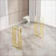 Table basse Golden en verre transparent avec pieds en acier inoxydable, facile à nettoyer et à assembler rapidement pour le salon-121836571