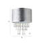 33cm H Cotton Blend Drum Pendant Shade ( Slip-On ) in Silver