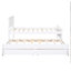 Lit plateforme simple avec lit gigogne et tiroirs, blanc