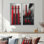 Ensemble d'icônes murales monochromes rouges et industrielles industrielles Power Plant I - Power Plants