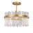 Iola 17" Matte Warm Brass Finish Drum Flush Mount with Clear Glass Bars