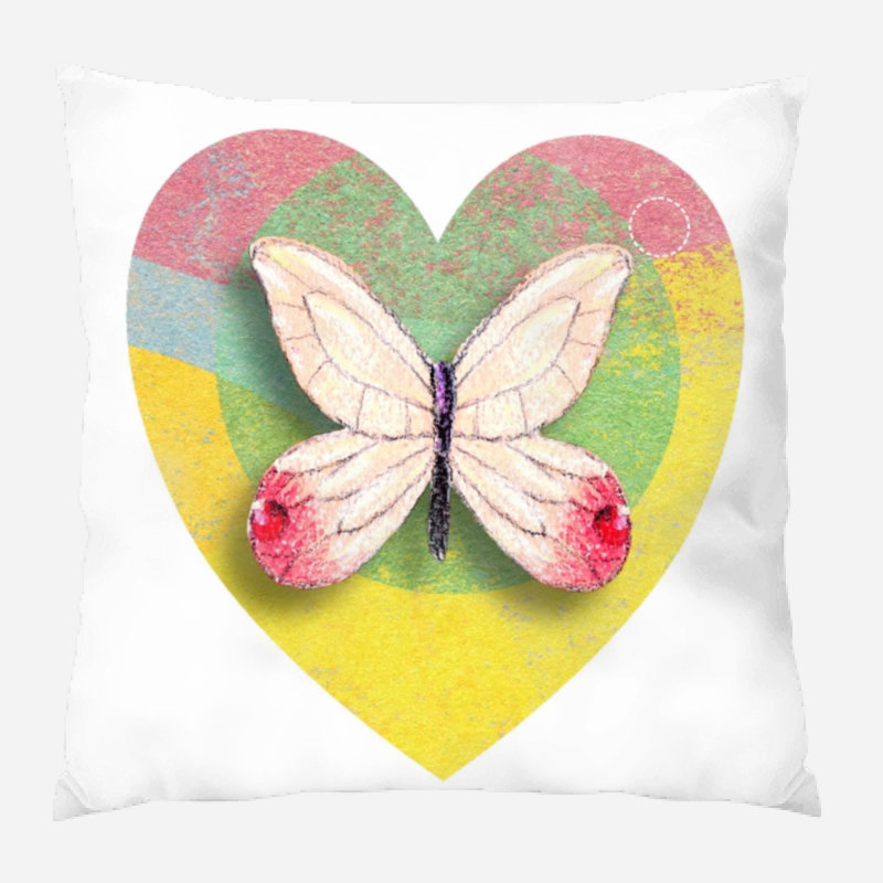 Coussin décoratif papillon Joseph, Microsuède, Intérieur