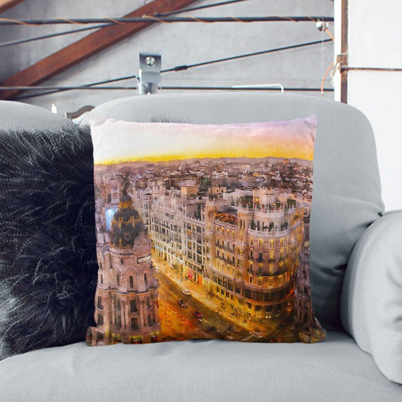 Square Throw Cushion, White, 55cm H x 55cm W x 20cm D