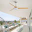 Streetman Ventilateur de plafond intérieur argenté moderne avec ensemble d'éclairage et télécommande