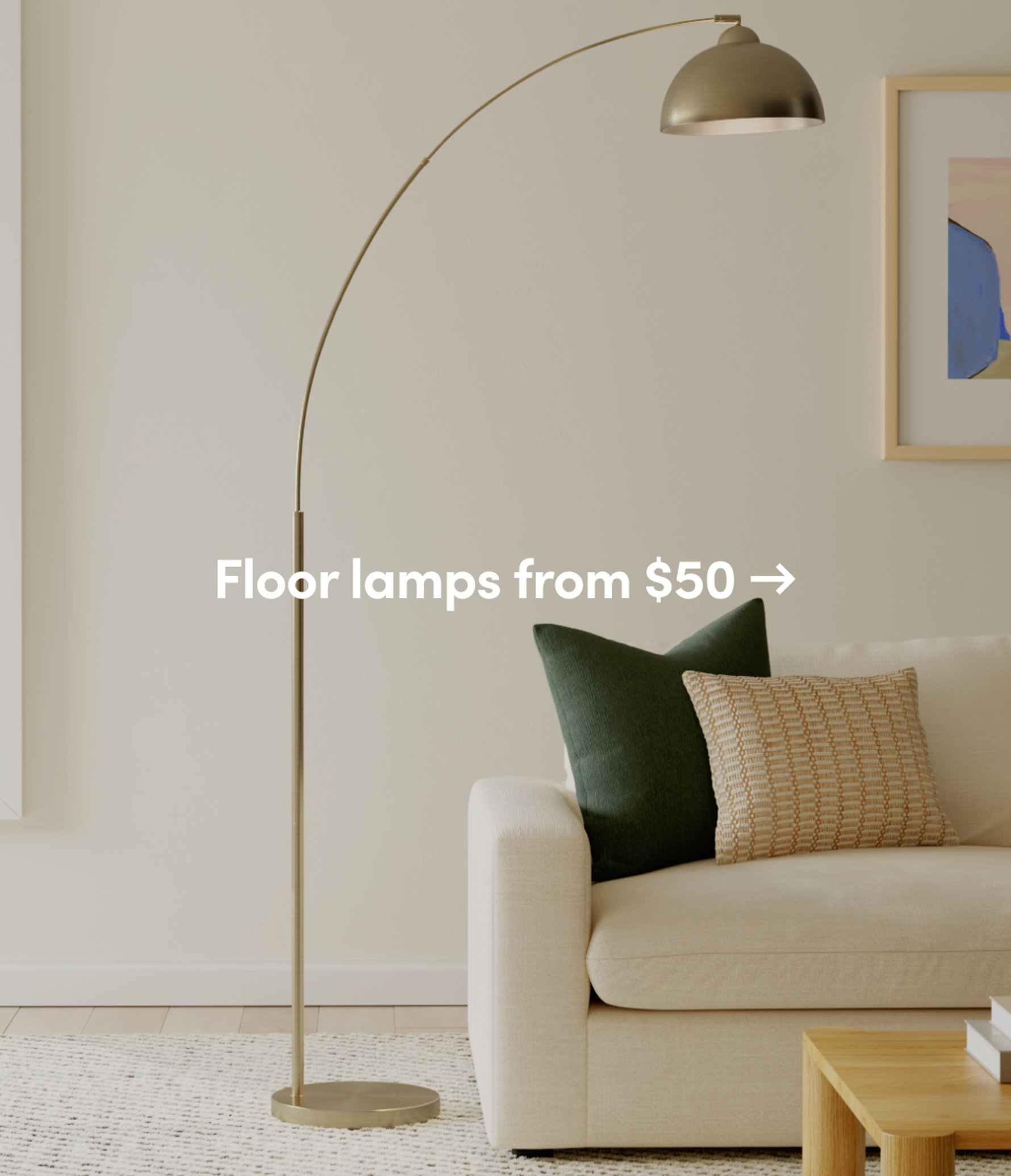 Floor lamps from $50