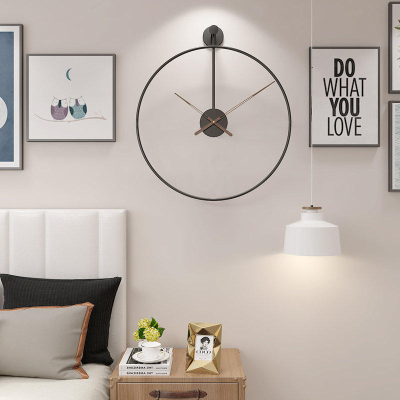Markkevin Metal Wall Clock, Black