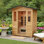 SunRay Saunas 3 - Person Bluetooth Compatible FAR Infrared Sauna in Hemlock