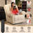 EONIX Mordern Massage Rocker Recliner Chair, Dual Motor Power Rocking Recliners for Small Spaces, Lazy Boy Recliner Chair with Heat and Massage for Living Room, Bedroom, Study, Pearl White-118766321