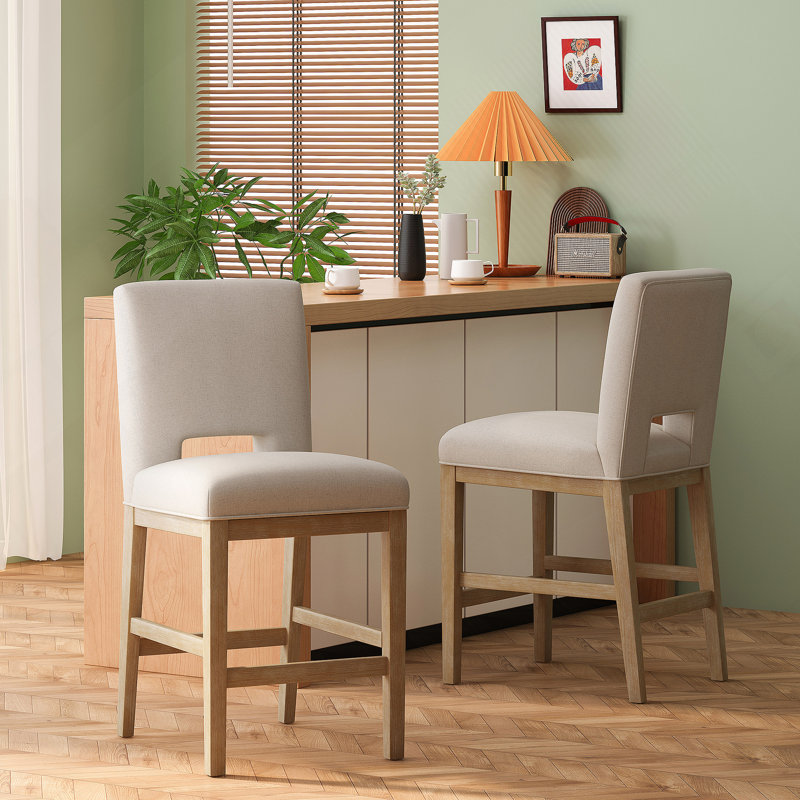 27 Inch Counter Stools, Set of 2,Fabric