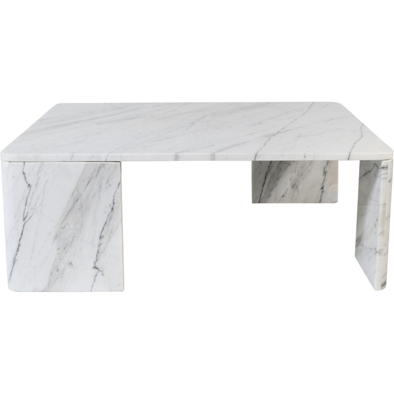 Table basse Livorno, Marbre blanc