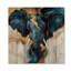 Glam Elephant Marble Giant I - art mural moderne en bois sur bois de pin naturel-430449007