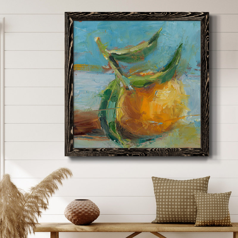 Impressionist Fruit Study III - Art mural encadré sur toile, Noir, H 27,5 po x l 27,5 po x P 1,5 po