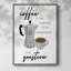 «Coffee is the Response», reproduction encadrée - bois massif-1898791650