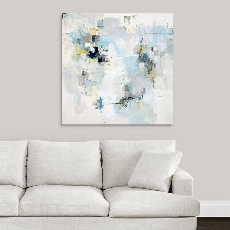 «Here and There», peinture sur toile, Toile tendue, H 36 po x l 36 po x P 1,25 po