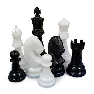 Pièces d'échecs géantes de 38 po de hauteur, luxueuses et durables