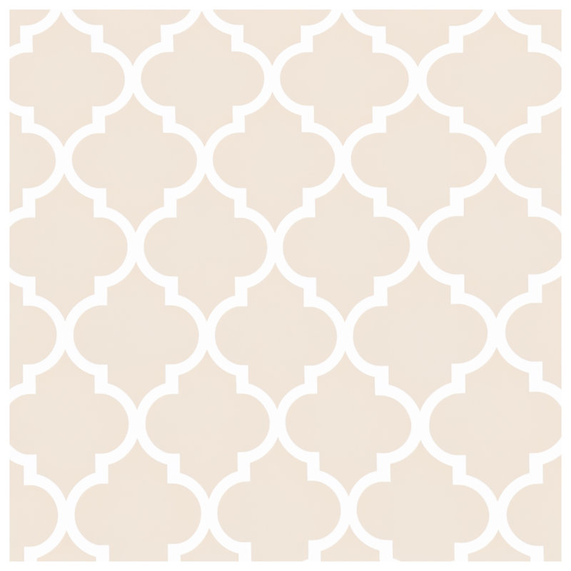 Édredon beige à treillis marocain, Twin