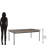Extendable Solid Wood Top Metal Base Dining Table