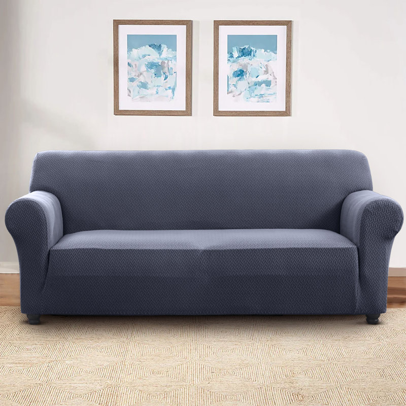 High Quality Stretchable Spandex Sofa Cover , Blue, 179cm H x 280cm W x 12cm D