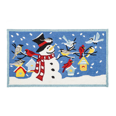 Tapis intérieur / extérieur bleu / rouge Penndel