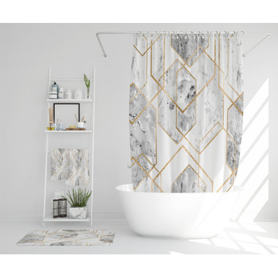 Negan Polyester Shower Curtain Set
