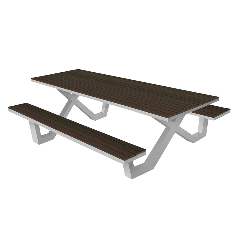 Vienna 8 - Person Patio Dining Set with Rectangular Table, Espresso