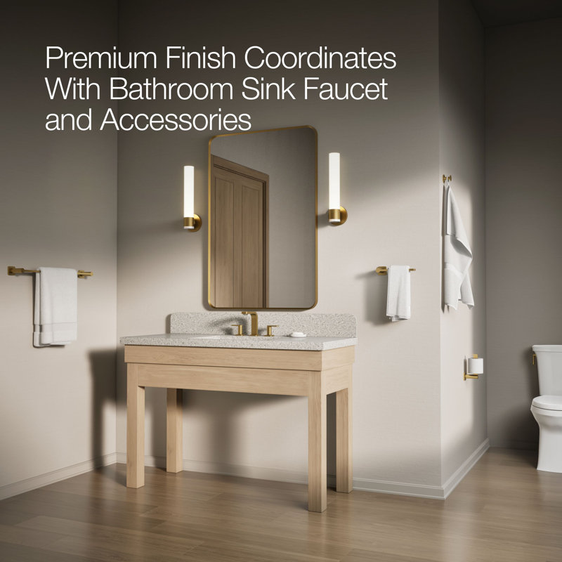 Corbelle Left-Hand Trip Lever, Vibrant Brushed Moderne Brass, Left Hand
