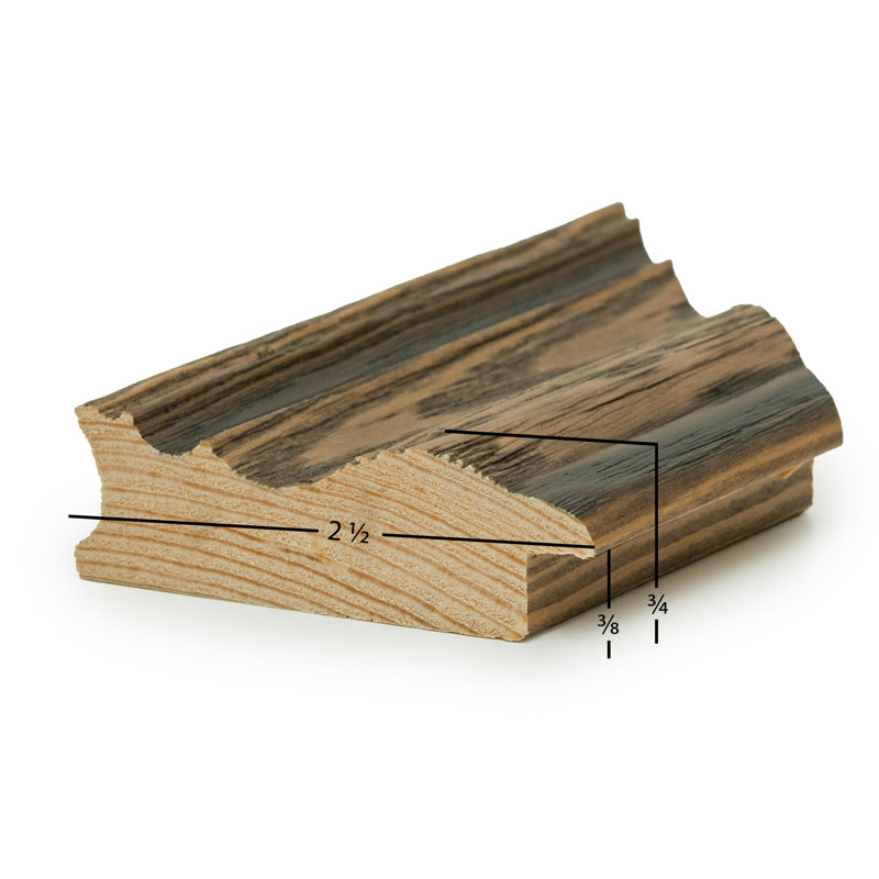 Cadre photo Craig Frames 50 x 50 cm, brun clair, style Potomac, moulure en bois de 6,35 cm, finition teintée, vitre en plexiglas et système d'accrochage inclus.